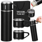Must roostevabast terasest termos 3 tassiga, 400 ml