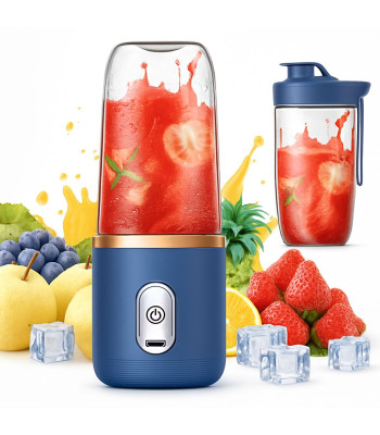Kaasaskantav USB-blender 6 teraga smuutide ja kokteilide valmistamiseks, 2 × 400 ml