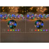 LED-valgustusega jõululint, lilla ja kuldne, 40 LED-i, 4 m