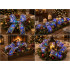 LED-valgustusega jõululint, lilla ja kuldne, 40 LED-i, 4 m