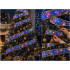 LED-valgustusega jõululint, lilla ja kuldne, 40 LED-i, 4 m