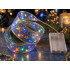 LED-valgustusega jõululint, lilla ja kuldne, 40 LED-i, 4 m