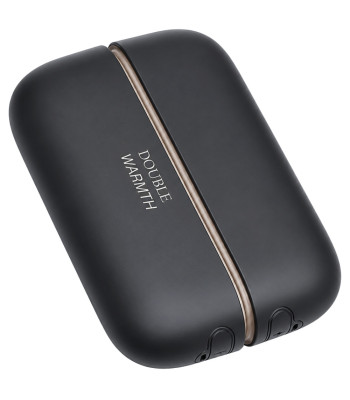 Magnetiline elektriline kätesoojendaja, USB, must, taskuformaadis, 2-in-1