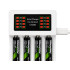 Akulaadija Maxday AA/AAA, LED-indikaatori ja USB-C ühendusega, komplektis 4 AAA-akut