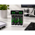 Maxday LCD-ekraaniga akulaadija, 4 AA-akut ja USB-C-kaabel, AA/AAA