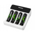 Maxday akulaadija LCD-ekraaniga, 4 AAA-akut ja USB-C-kaabel – AA/AAA
