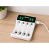 Maxday akulaadija LCD-ekraaniga, 4 AAA-akut ja USB-C-kaabel – AA/AAA