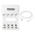 MAXDAY AA/AAA akulaadija USB-C, 4 pesa ja LED-indikaatorid, 704A2