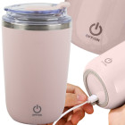 Ise segav roosa termokruus USB-laadimisega, roostevabast terasest, 350 ml