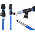 Kokkupandavad sinised trekkingukepid matkamiseks ja kepikõnniks, 35 cm / kuni 136 cm