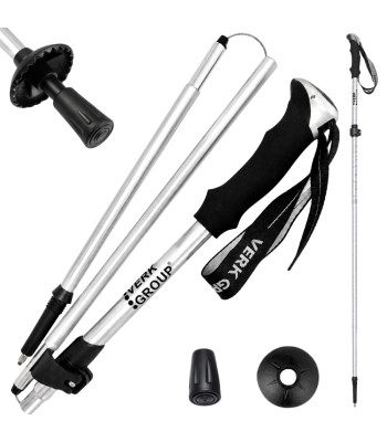 Kokkupandav reguleeritav matkakepp, kerge, 1 tk – 36,5 cm / 135 cm