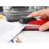 Kontori klammerdaja metallmehhanismiga, ergonoomiline, punamust, 27844, 15 × 6 cm