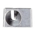 Ühe auguga metallist pliiatsiteritaja, hõbedane, 2 × 1 × 2 cm