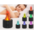 USB-õhuniisuti ja aroomidifuuser LED-RGB-valgustuse ning leegiefektiga, must, 250 ml, 20 × 15 cm