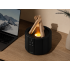 USB-õhuniisuti ja aroomidifuuser LED-RGB-valgustuse ning leegiefektiga, must, 250 ml, 20 × 15 cm
