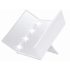 Kokkupandav LED-valgustusega kosmeetikapeegel alusega, valge, 23,5 × 15,5 cm / 15,5 × 12 × 1,5 cm