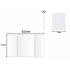 Kokkupandav LED-valgustusega kosmeetikapeegel alusega, valge, 23,5 × 15,5 cm / 15,5 × 12 × 1,5 cm