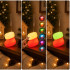 Jõulusoki kujuline silikoonist LED-dekoratiivlamp, USB-laetav, 3 valgusrežiimi, riputatav, 7 × 7 × 5 cm