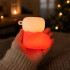Jõulusoki kujuline silikoonist LED-dekoratiivlamp, USB-laetav, 3 valgusrežiimi, riputatav, 7 × 7 × 5 cm