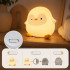 Laste LED-öölamp pingviini kujuga, pehme puutetundlik silikoonlamp, USB-C ja taimer, 10 × 11 cm