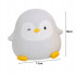 Laste LED-öölamp pingviini kujuga, pehme puutetundlik silikoonlamp, USB-C ja taimer, 10 × 11 cm