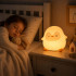 Laste LED-öölamp pingviini kujuga, pehme puutetundlik silikoonlamp, USB-C ja taimer, 10 × 11 cm