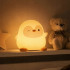 Laste LED-öölamp pingviini kujuga, pehme puutetundlik silikoonlamp, USB-C ja taimer, 10 × 11 cm