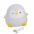 Laste LED-öölamp pingviini kujuga, pehme puutetundlik silikoonlamp, USB-C ja taimer, 10 × 11 cm