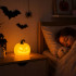 Halloweeni kõrvitsa kujuline LED-öölamp, taimeri ja akuga, 11 × 11 cm