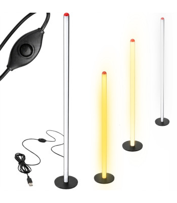 LED-põrandalamp, 3 valgusvärvi ja reguleeritav heledus, 100 cm
