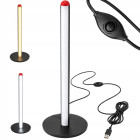 LED-laualamp, 3 valgusvärvi, reguleeritava heledusega, must, 25 cm