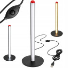 LED-põrandalamp 3 valgusvärviga, hämardatav, USB, must, 50cm