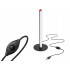 LED-põrandalamp 3 valgusvärviga, hämardatav, USB, must, 50cm