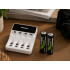 Maxday AA/AAA akulaadija, USB-C, LCD-ekraan, 4 pesa, kiire laadimine, C704Y4, 8,6cm x 6,8cm x 2,7cm