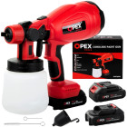 Akutoitega värvipihustuspüstol OPEX TOOLS, HVLP, 800W, 2 × 21V, OPX28002