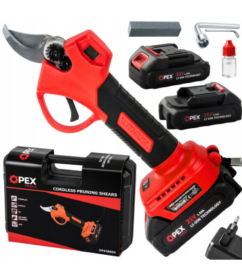 OPEX TOOLS harjavaba akutoitega oksakäärid LCD-ekraaniga, OPX28004, 21V