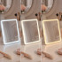 Juhtmeta valgustusega LED-kosmeetikapeegel, valge, 23cm x 20cm x 1cm