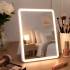 Juhtmeta valgustusega LED-kosmeetikapeegel, valge, 23cm x 20cm x 1cm