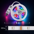RGB LED-riba Bluetoothi, rakenduse ja puldiga, 5 m