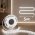 Isekleepuv LED-riba USB-toitega, külm valge valgus ja lüliti – 5 m