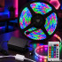 RGB LED-riba kaugjuhtimispuldi, rakenduse, Music Synci ja toiteadapteriga – 10 m, 12 V, 5050rgb