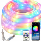 Painduv RGBIC 360° LED-neoonriba Bluetoothi rakenduse ja puldiga, USB, 5 m