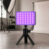 Kaasaskantav LED RGB-W fotovalgusti – 138 LED, 2700–6500 K, 12 × 7 × 2 cm