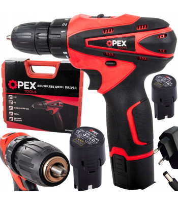 Harjadeta akutrell-kruvikeeraja tarvikute ja kohvriga, 2 akut, 12 V – OPEX TOOLS OPX28032