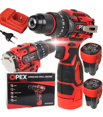 Harjavaba akulööktrell-kruvikeeraja, OPEX TOOLS, 2 akut ja kohver – OPX28036, 16,8 V