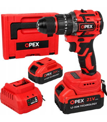 Akutrell-kruvikeeraja OPEX TOOLS, harjadeta mootor, 2 akut ja kohver – OPX28037