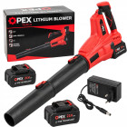 Akuga lehepuhur OPEX TOOLS, 21 V, 2 × 5,0 Ah
