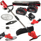 Akutrimmer OPEX TOOLS kolme lõikeotsikuga, 2 × 21 V 3 Ah akut, 1200 W, OPX28025, 105–140 cm