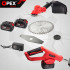 Akutrimmer OPEX TOOLS kolme lõikeotsikuga, 2 × 21 V 3 Ah akut, 1200 W, OPX28025, 105–140 cm