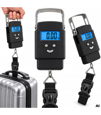 Elektrooniline konkskaal pagasile ja kalapüügiks, LCD, TARE, LOCK, 50 kg, 10 g